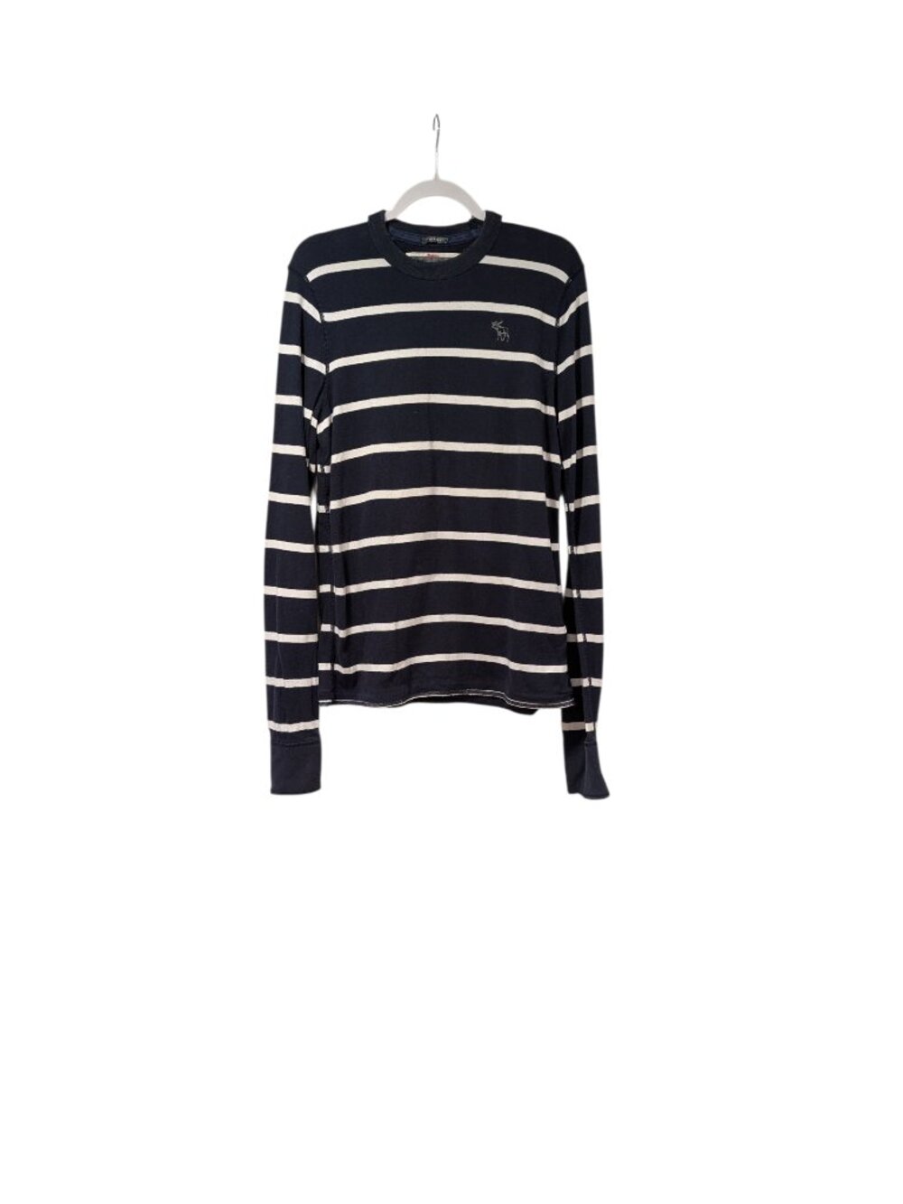 Abercrombie & Fitch Vintage Y2K Muscle Navy Blue Striped Pullover Shirt Sz M